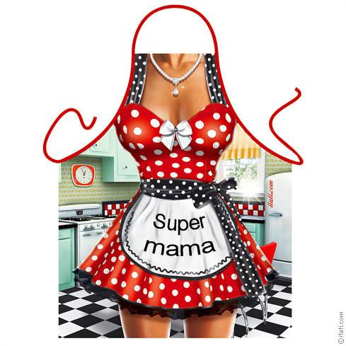 Küchenschürze - Super mama
